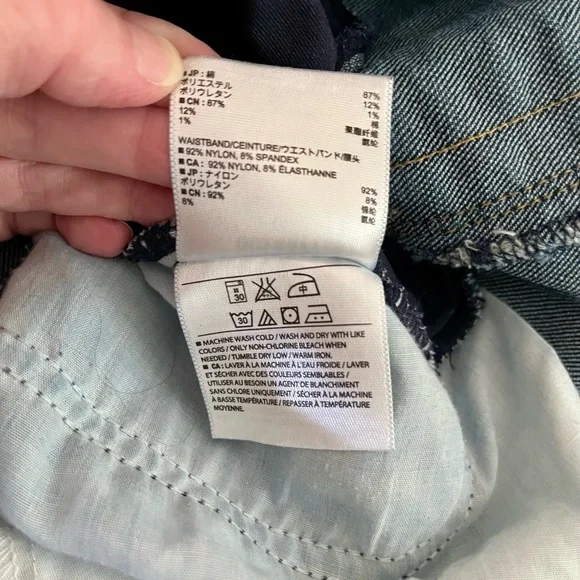 Old Navy Maternity Denim Panel Skirt - Dark Blue - Picture 5 of 6